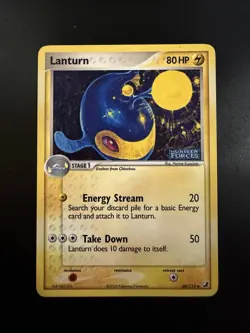 Pokemon TCG Lanturn 40/115 Holo Rare EX Unseen Forces. 2005 - Image 1