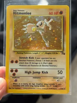 Pokemon Fossil Rare Hitmonlee 7/62 Wizards of the Coast 1998 Excellent - Image 1