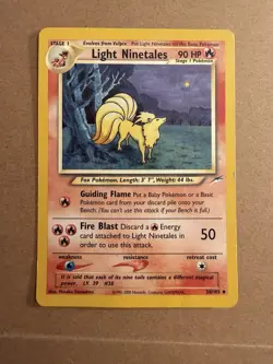Light Ninetales 50/105 Neo Destiny Regular MP Pokemon - Image 1