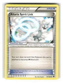 Altaria Spirit Link 91/124 Uncommon Fates Collide Pokemon Lightly Played - Image 1