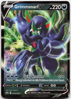 Grimmsnarl V SWSH057 Holo Promo Sword & Shield Promo Pokemon Near Mint - Image 1