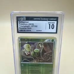 2010 Pokemon Triumphant Bellsprout Reverse Holo 57/102 CGC 10 Gem Mint - Image 2