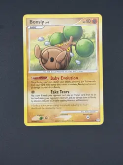 Bonsly 71/130 Common Diamond & Pearl Pokemon Moderately Played - Image 1