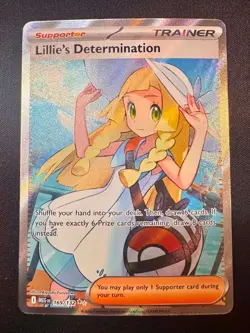 🌈 Lillie's Determination 169/132 Me01: Mega Evolution Holo Pokemon - NM/MINT - Image 1