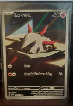 Pokemon TCG Larvesta 196/191 Illustration Rare Surging Sparks - Image 1