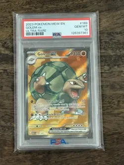 🪨 Golem ex 189/165 PSA 10 🪨 Scarlet & Violet 151 Ultra Rare Pokemon - Image 3