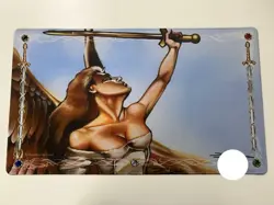 Mtg Serra Angel Playmat Signed Serial Number - Image 1
