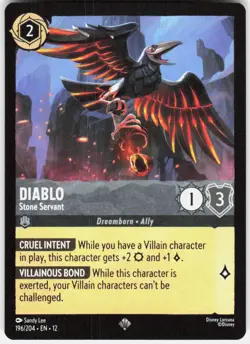 Diablo Stone Servant 196/204 Wilds Unknown Disney Lorcana - Image 1
