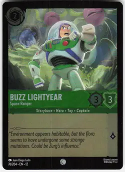 Buzz Lightyear Space Ranger Foil 76/204 Wilds Unknown Disney Lorcana - Image 1
