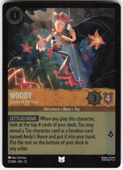 Woody Leader of the Toys Foil 21/204 Wilds Unknown Disney Lorcana - Image 1