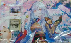 Mtg The Wandering Emperor Cherry Blossom Viewing Campaign Playmat Fuzichoco - Image 1