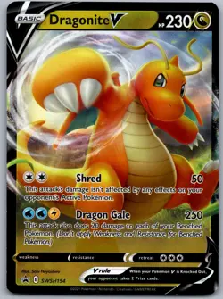 Dragonite V SWSH154 Near Mint Sword & Shield Black Star Promo Cards Pokemon Ship - Image 1