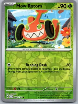 Mow Rotom 008/142 Near Mint SV07: Stellar Crown Pokemon Shipnow - Image 1