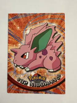 Nidoran (male) #32 Black Label Second Edition Topps Pokemon 1999 Good Condition - Image 1