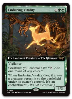 Enduring Vitality (Extended Art) #381 (NM) Duskmourn DSK Magic MTG - Image 1