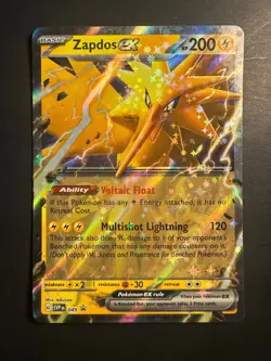 2024 Pokemon Scarlet Violet 151 black Star promo Zapdos ex 49 Art holo rare 001 - Image 1