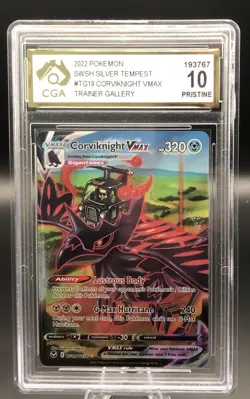 Pokemon TCG Silver Tempest CORVIKNIGHT VMAX TG19/TG30 Graded CGA 10 PRISTINE - Image 1
