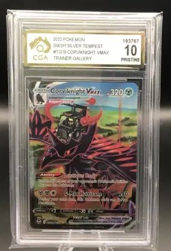 Pokemon TCG Silver Tempest CORVIKNIGHT VMAX TG19/TG30 Graded CGA 10 PRISTINE - Image 4