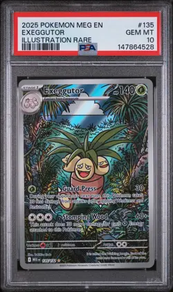 2025 POKEMON MEG EN-MEGA EVOLUTION ILLUSTRATION RARE #135 EXEGGUTOR PSA 10 - Image 1