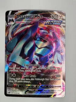 Pokemon TCG Metagross VMax Chilling Reign Full Art Ultra Rare 113/198 NM - Image 1