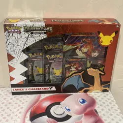 NEW- Pokemon Celebrations Lance’s Charizard V Box- SEALED- Evolving Skies- READ - Image 1