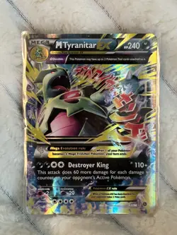 M Tyranitar EX 43/98 Holo EX Rare Ancient Origins Pokemon LP - Image 1