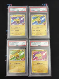 Pokemon Pikachu Berkemeja Batik Indonesia Journey Promo /SV-P *(4)Pcs Set PSA 10 - Image 1