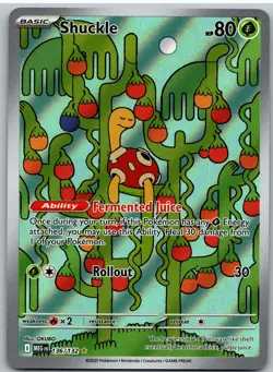 Shuckle 136/132 Illustration Rare Mega Evolution Pokemon NM - Image 1