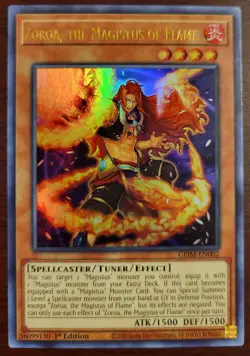 YuGiOh Zoroa, the Magistus of Flame GEIM-EN002 Ultra Rare 1st Edition - Image 1