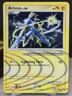 Pokemon Card TCG Arceus Lv.100 AR6 Holo Rare Platinum 2009 Vintage SWIRL - Image 5