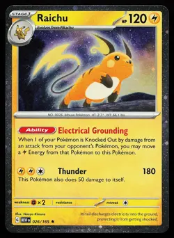 Raichu 026/165 Cosmos Holo 151 Promo Pokemon Card - Image 1
