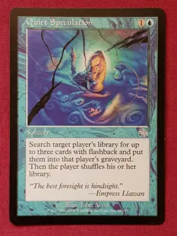 Magic The Gathering JUDGMENT QUIET SPECULATION blue card MTG - Image 1