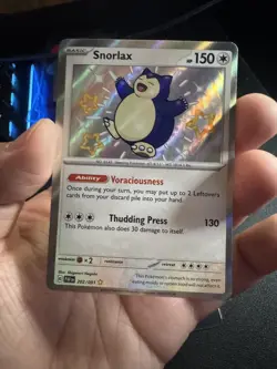 Snorlax NM Paldean Fates 202/091 Baby Shiny Pokemon TCG Holo Pokemon TCG CARD - Image 1