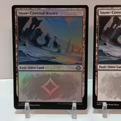 Magic The Gathering Snow-Covered Wastes #229 Lot Of 2 Modern Horizons 3 One Foil - Image 2