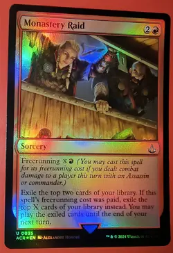 MAGIC MTG: * MONASTERY RAID* ACR 0035 - UNCOMMON /FOIL /NM - UNPLAYED - Image 1