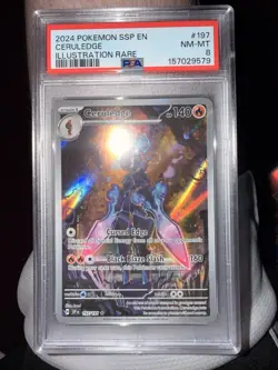 Pokemon 2024 SSP En-Surging Sparks 197 Ceruledge Card 197 /191 PSA 8 - Image 1