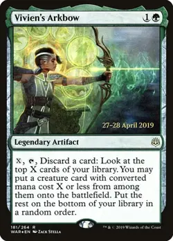 2x Vivien's Arkbow - Foil Prerelease Promo War of the Spark LP MTG - Image 1
