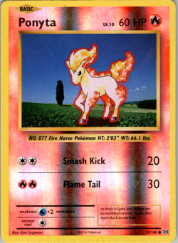 Pokemon Ponyta 19/108 Reverse Holo - XY Evolutions - VLP - Image 1