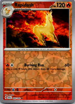 Pokemon Surging Sparks Rapidash 020/142 Reverse Holo TCG NM/M - Image 1