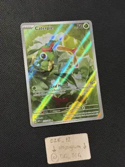 Pokemon ENGLISH - 151 - Caterpie - 172/165 - Illustration Art Rare - M/NM - Image 3