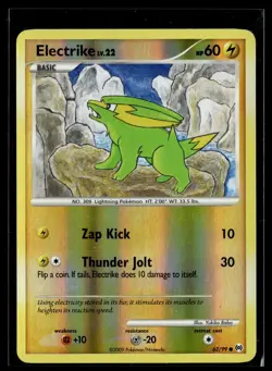 Electrike 62/99 Arceus Reverse Holo Common Pokemon - Image 1
