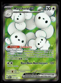 Maushold ex 233/182 Paradox Rift Ultra Rare Pokemon - Image 1