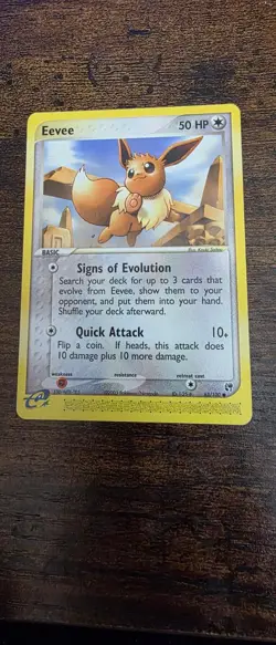 Eevee 63/100 Common Sandstorm Pokemon Lightly Played - Image 1