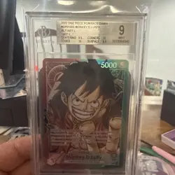 2022 One Piece OP-01 Alternate Art Wave 1 003 Monkey D. Luffy Pre-Errata BGS 9 - Image 1