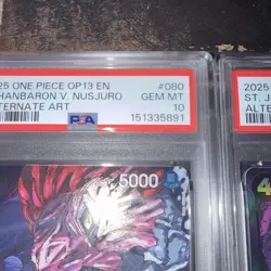 The Five Elders One Piece OP13 Special Alternate Art PSA 10 Sequential Set of 5 - Image 2
