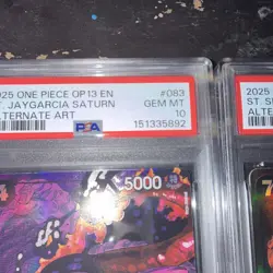 The Five Elders One Piece OP13 Special Alternate Art PSA 10 Sequential Set of 5 - Image 3