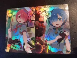2×Rem Rem Doujin Card Re:Life Goddess Stroy Waifu Holo 59*86 - Image 1