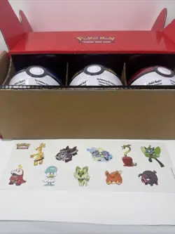 Pokemon TCG: Poke Ball Tin 3-Pack Bundle 2024 Factory Sealed Pokeball Set - Image 5