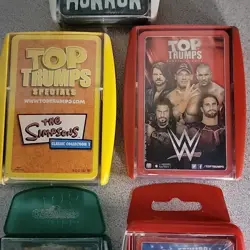 Lot Of 5 Top Trumps Card Games Simpsons WWE & More Boxing Icons Is New/sealed! - Image 3