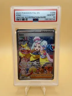 Iono Full Art Trainer Paldea Evolved Ultra Rare Pokemon TCG Card PSA 10 - Image 1